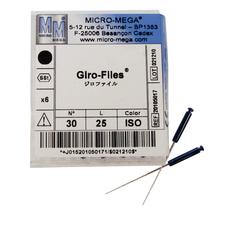 Giro-Files® Hedstrom Files – ADA-ISO Color-Coded, Stainless Steel Handles, 25 mm, 6/Pkg