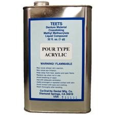 Teets Denture Material – Pour Type, Liquid, 1 Quart