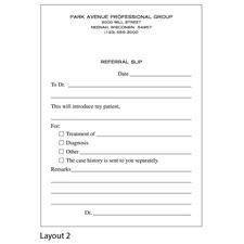Professional Slips, Personalized, 4" x 5-1/2", 100/Pad, 5 Pads/Pkg