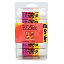Avery Glue Stic Bonus Pack, Clear, 0.26 oz, 18/Pkg