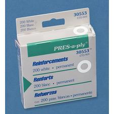 Reinforcement Labels, White, 1/4" Diameter