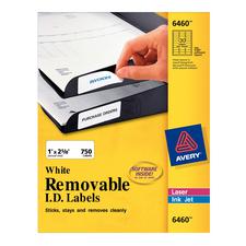 Removable I.D. Labels, White