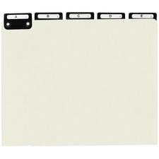 Smead® Indexed File Guides, Alphabetical, Green Pressboard, 1/5 Flat Metal Tab