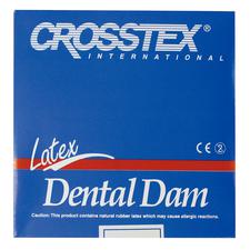 Latex Dental Dam – Unflavored, Blue, 6" x 6", 36/Box