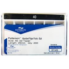 Patterson® Absorbent Paper Points – Nonsterile, 200/Box