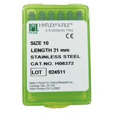 Hygenic® Hyflex® X-File® en acier inoxydable - 21 mm, 6 par emballage