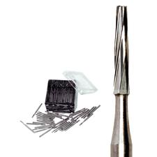 Fraises au carbure de tungstène – HM 23L conique fissurée FG, taille nº 170 L, diamètre de 6,3 mm, 100/emballage