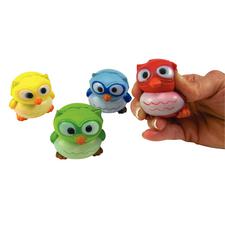 Owl Relaxable, Foam, Assorted Colors, 2-1/4", 12/Pkg