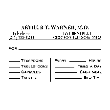 Personalized Medication Label, White, 2-3/4"W x 1-3/4"H, 500/Pkg