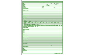 Medical History/Physical Exam, 60 lb Offset Stock, Head to Head, 8-1/2" W x 11" H, 100/Pkg,