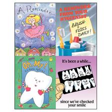 Cartoon Assortment Pack 4-Up Laser Postcard, 4-1/4" W x 5-1/2" H, 100/Pkg