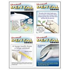 Unusual Dental Facts Assortment Pack 4-Up Laser Postcard, 4-1/4" W x 5-1/2" H, 100/Pkg
