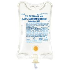 IV Solution Dextrose 5% and 0.45% Sodium Chloride Injection USP, 500 ml Container