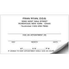 Appointment Card Labels, 3-1/2" W x 2" H, 500/Pkg