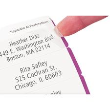 Avery Clear Mailing Label, Inkjet, 1" x 2-5/8", 750/Pkg