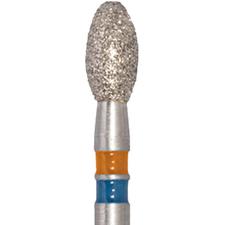 Fraises diamantées pour l’oxyde de zirconium – FG, oblongues, n° 833, diamètre de tête de 2,3 mm, longueur de tête de 4,2 mm, 5/emballage