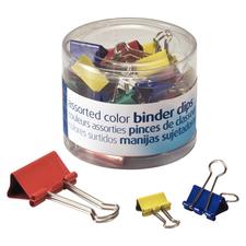 Binder Clip Assortment, Assorted Colors & Sizes, 30/Pkg