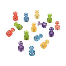 Magnetic Push Pins, Assorted Colors, 20/Pkg