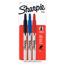 Retractable Fine Point Markers, 3-Color Set, Fine Point