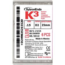K3™ Nickel-Titanium Endodontic Files – 25 mm Length, 6/Pkg
