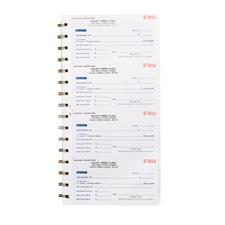 4-Per-Page Receipt Books, Personalized, 5-1/2" W x 11" H (overall), 200/Book; 5 Books/Pkg