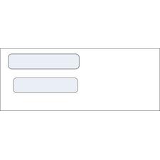 Fold-A-Log Double Window Check Envelopes, Security-Lined, 7-5/8" W x 3-1/2" H, 500/Pkg
