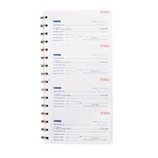 4-Per-Page Receipt Books, Nonpersonalized, 5-1/2" W x 11" H (overall), 200/Book; 1 Book/Pkg