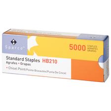 Sparco Staples, 1/2" Crown Width, 1/4" Leg Length, Chisel Point, 5000/Box