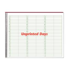Undated Wirebound Appointment Book with Regular Unprinted Days (115), 11" x 8-1/2"