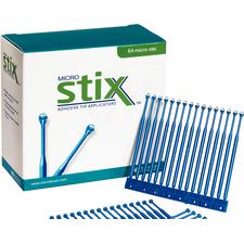 Micro-Stix™ applicateurs à embout adhésif – Prise originale, bleu, 64/emballage