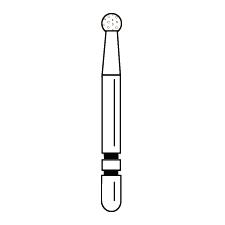 Two Striper® Diamond Burs – FG, Very Fine, Yellow, Round End, # 120, 1.6 mm Diameter, 1.5 mm Length, 5/Pkg