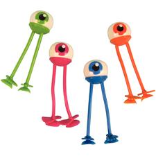 Eyeball Bendables with Suction Feet, Assorted Colors, 4", 24/Pkg