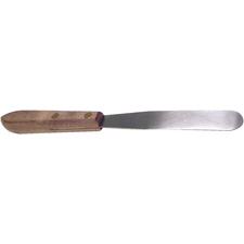 Spatule en acier inoxydable, lame 4", manche en bois