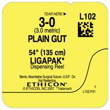 Plain Gut Suture – Size 3-0, Length 54", 12/Box