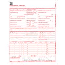 CMS-1500 (02/12) Claim Forms, 2-Part Carbonless Sets, Personalized, 8-1/2" W x 11" H, 500/Pkg
