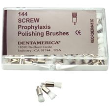 Disposable Prophy Brushes – Screw Type, White, 144/Pkg