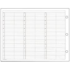 Regular Preprinted Days, Week-in-View Appointment Sheets, 11" W x 8-1/2" H, 100/Pkg