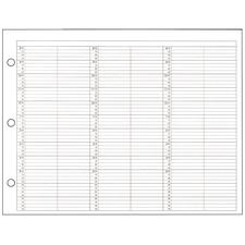 Regular Unprinted Days Looseleaf Appointment Sheets, 11" W x 8-1/2" H, 100/Pkg