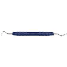 Sondes exploratrices – 5, acier inoxydable, manche en résine bleu, double extrémité