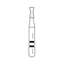 Fraises diamantées pour retrait d'amalgame Two Striper® FGSS – FGSS, moyenne, bleue, sablier, No. 1250 S, diamètre majeur de 1,3 mm/mineur de 0,9, 5/emballage