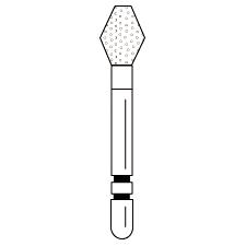 Fraises diamantées Two Striper® – FG, grossière, verte, cylindrique, 5/emballage