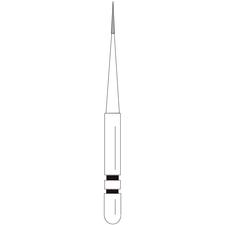 Fraises diamantées pour ajustement interproximal FG Two Striper® - FG, bout conique, diamètre majeur de 0,8 mm/mineur de 3 mm, 3 mm de longueur, 5/emballage