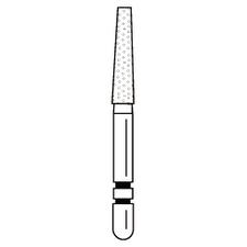 Fraises diamantées Two Striper® – FG, grossière, verte, cône à bout plat KR, 5/emballage