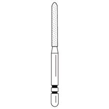 Fraises diamantées Two Striper® – FG, grossière, verte, cylindre à bout en biseau, 5/emballage