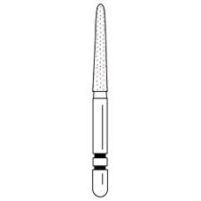 Fraises diamantées Two Striper® – FG, fine, rouge, flamme, 5/emballage