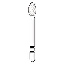 Fraises diamantées Two Striper® – FG, fine, rouge, oblongue, 5/emballage