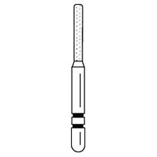 Fraises diamantées Two Striper® – FG, fine, rouge, cylindre à bout rond KS, 5/emballage