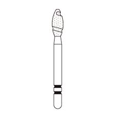 Two Striper® TS2000™ Diamond Burs – FG, Coarse, Green, Football, Football, # 2014.5, 2.3 mm Diameter, 5.0 mm Length, 5/Pkg