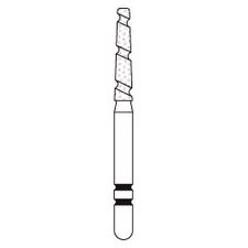 Two Striper® TS2000™ Diamond Burs – FG, Coarse, Green, KR Taper Flat End, # 2001.8KR, 1.6mm Major/1.1 mm Minor Diameter, 8.0 mm Length, 5/Pkg