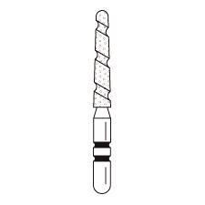 Fraises diamantées Two Striper® TS2000™ ShortCut™, FGSS, gros, vert, cône, 5/emballage